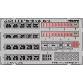   Eduard Accessories B-17E/F bomb rack for HKM - bombafelfüggesztő keret
