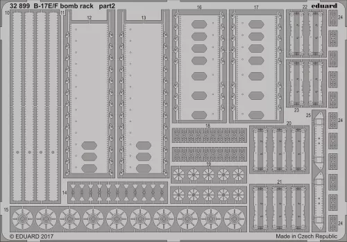 Eduard Accessories B-17E/F bomb rack for HKM - bombafelfüggesztő keret