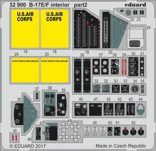 Eduard Accessories B-17E/F interior for HKM - B-17E/F belsőtér-részletező készlet