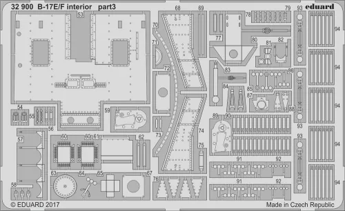 Eduard Accessories B-17E/F interior for HKM - B-17E/F belsőtér-részletező készlet