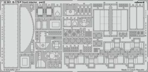 Eduard Accessories B-17E/F front interior for HKM - első belsőtér-részletező készlet