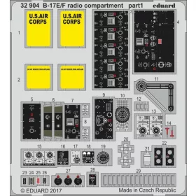   Eduard Accessories B-17E/F radio compartment for HKM - rádiótér-részletező készlet