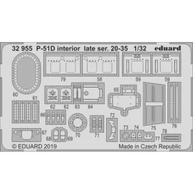   Eduard Accessories P-51D interior late ser. 20-35 f. Tamiya - P-51D belsőtér-részletező készlet késői ser. 20-35