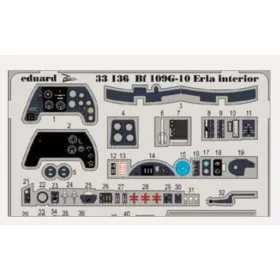   Eduard Accessories Bf 109G-10 Erla interior for Revell - Bf 109G-10 Erla belsőtér-részletező készlet