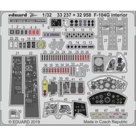   Eduard Accessories F-104G interior for Italeri - F-104G belsőtér-részletező készlet