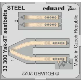   Eduard Accessories Yak-9T seatbelts STEEL - acél fotómaratott biztonsági övek