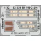 Eduard Accessories Bf 109G-2/4 seatbelts STEEL for REVELL - acél fotómaratott biztonsági övek
