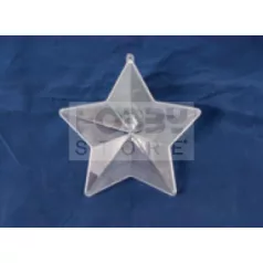 Átlátszó műanyag csillag 10 cm-es 33356
