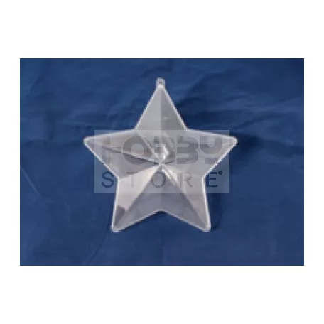 Átlátszó műanyag csillag 10 cm-es 33356
