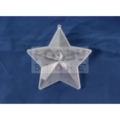 Átlátszó műanyag csillag 16 cm-es 33357
