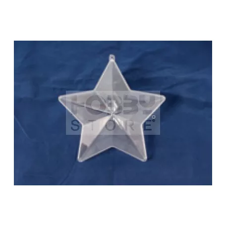 Átlátszó műanyag csillag 16 cm-es 33357