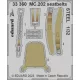 Eduard Accessories MC.202 seatbelts STEEL 1/32 ITALERI - acél fotómaratott biztonsági övek