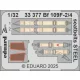 Eduard Accessories Bf 109F-2/4 seatbelts STEEL  HOBBY 2000 / HASEGAWA - acél fotómaratott biztonsági övek