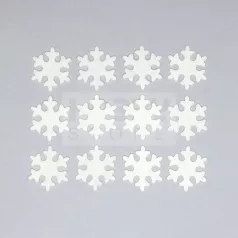 Filcfigura - Mini kerekített hópihe (12 db/cs) 33763