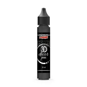 Pentart 3D Dekortoll fekete 30 ml 33851