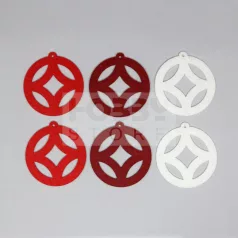   Filcfigura gömb "B", vegyes színben (6 db/cs) 34752