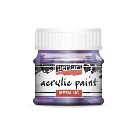 Pentart Metál lila színű akrilfesték - hobbi festék 50 ml 3497