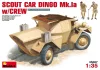 MiniArt Scout Car Dingo Mk 1a w/crew – 1:35 harcjármű makett
