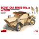 MiniArt Scout Car Dingo Mk 1a w/crew – 1:35 harcjármű makett
