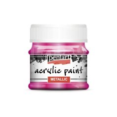   Pentart Metál magenta színű akrilfesték - hobbi festék 50 ml 3510