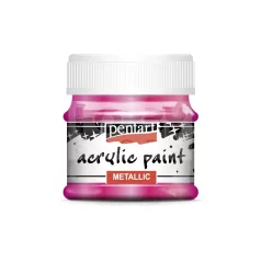   Pentart Metál magenta színű akrilfesték - hobbi festék 50 ml 3510