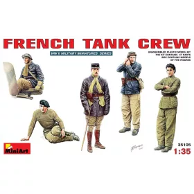 MiniArt French Tank Crew – 1:35 figura makett