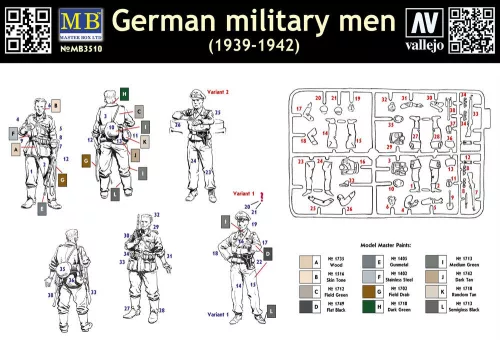 Master Box German Soldiers, 1939–1942 – 1:35 figura makett
