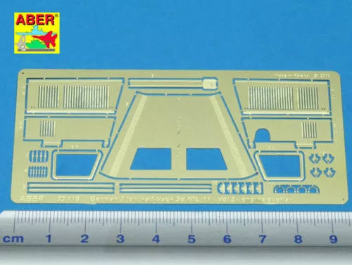 Aber Models Sd.Kfz.11-Vol.2-additional set-engine overlay - Sd.Kfz.11 motortéri részletező készlet