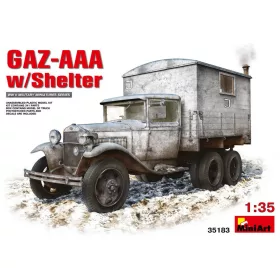 MiniArt GAZ-AAA with Shelter – 1:35 teherautó makett