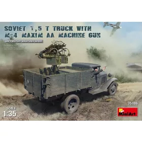   MiniArt Soviet 1,5 t Truck w/ M-4 Maxim AA Machine Gun – 1:35 teherautó makett