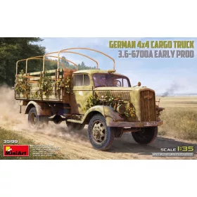   MiniArt German 3t 4x4 Cargo Truck 3.6-6700A Early Prod – 1:35 teherautó makett