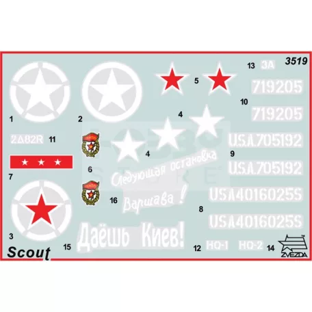 Zvezda M-3 Armored Scout Car makett 1:35 (3519Z)