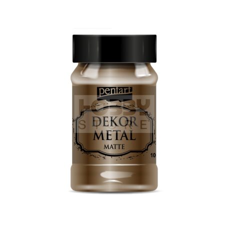 Pentart Dekormetál matt festék csokoládé 100 ml 35204