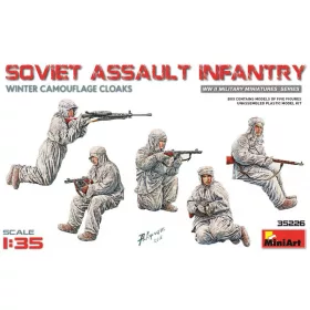   MiniArt Soviet Assault Infantry (Win.Camouflage Cloaks) – 1:35 figura makett