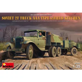   MiniArt Soviet 2 t Truck AAA Type w/Field Kitchen – 1:35 teherautó makett
