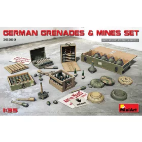   MiniArt German Grenades & Mines Set – 1:35 dioráma-kiegészítő