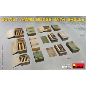   MiniArt Soviet Ammo Boxes w/Shells – 1:35 dioráma-kiegészítő