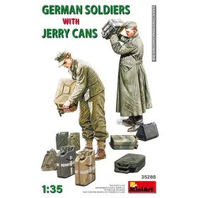 MiniArt German Soldiers w/Jerry Cans – 1:35 figura makett