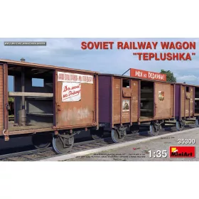   MiniArt Soviet Railway Wagon Teplushka – 1:35 vasúti jármű makett