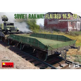   MiniArt Soviet Railway Flatbed 16,5-18 t – 1:35 vasúti jármű makett
