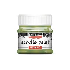   Pentart Metál zöld színű akrilfesték - hobbi festék 50 ml 3531