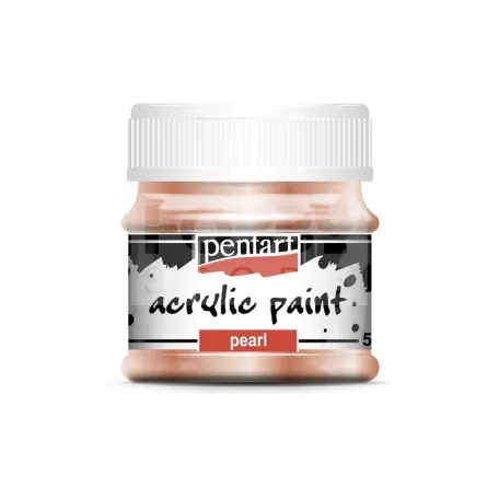 Pentart Gyöngyház barack színű akril bázisú hobbi festék 50 ml