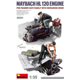   MiniArt Maybach HL 120 Engine for Panzer III/IV Family w/Repair Crew – 1:35 dioráma-kiegészítő