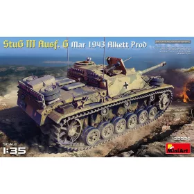   MiniArt StuG III Ausf. G  Mar 1943 Alkett Prod – 1:35 harcjármű makett