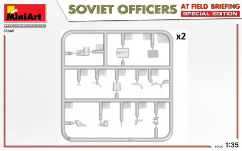 MiniArt SOVIET OFFICERS AT FIELD BRIEFING. SPECIAL EDITION – 1:35 figura makett