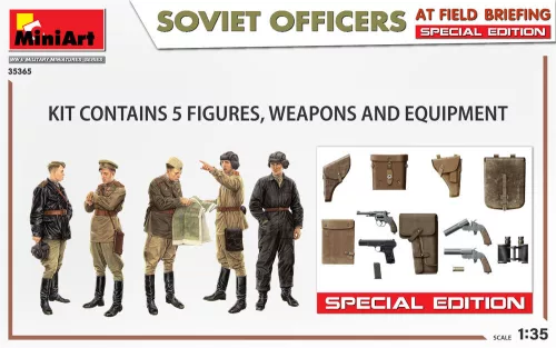 MiniArt SOVIET OFFICERS AT FIELD BRIEFING. SPECIAL EDITION – 1:35 figura makett