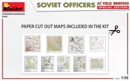 MiniArt SOVIET OFFICERS AT FIELD BRIEFING. SPECIAL EDITION – 1:35 figura makett
