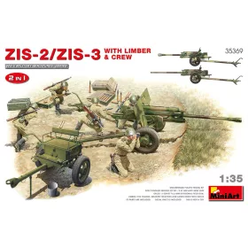   MiniArt ZIS-2/ZIS-3 With LIMBER & CREW. 2 IN 1 – 1:35 löveg makett