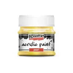   Pentart Gyöngyház sárga színű akril bázisú hobbi festék 50 ml