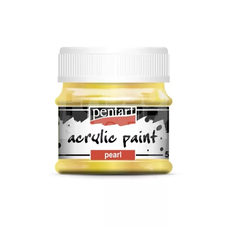 Pentart Gyöngyház sárga színű akril bázisú hobbi festék 50 ml